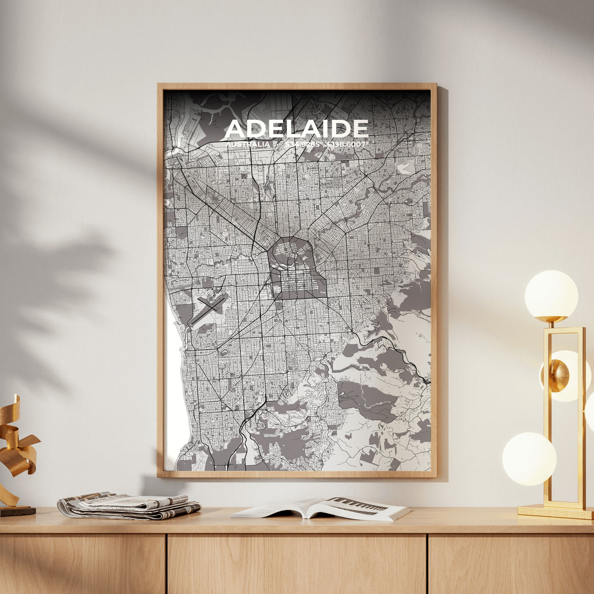Adelaide Ash Map Poster