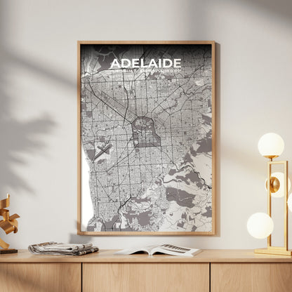 Adelaide Ash Map Poster