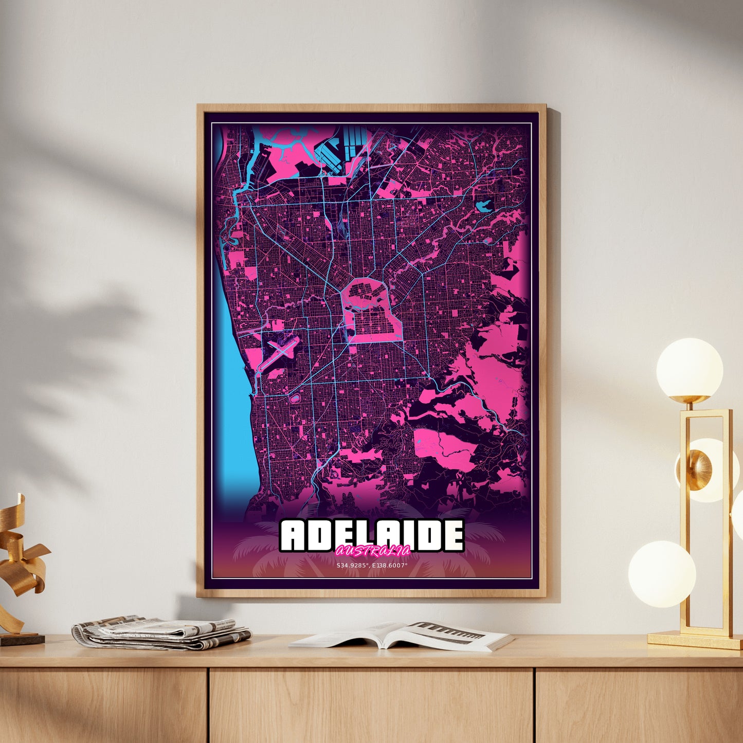 Adelaide GTA Map Poster