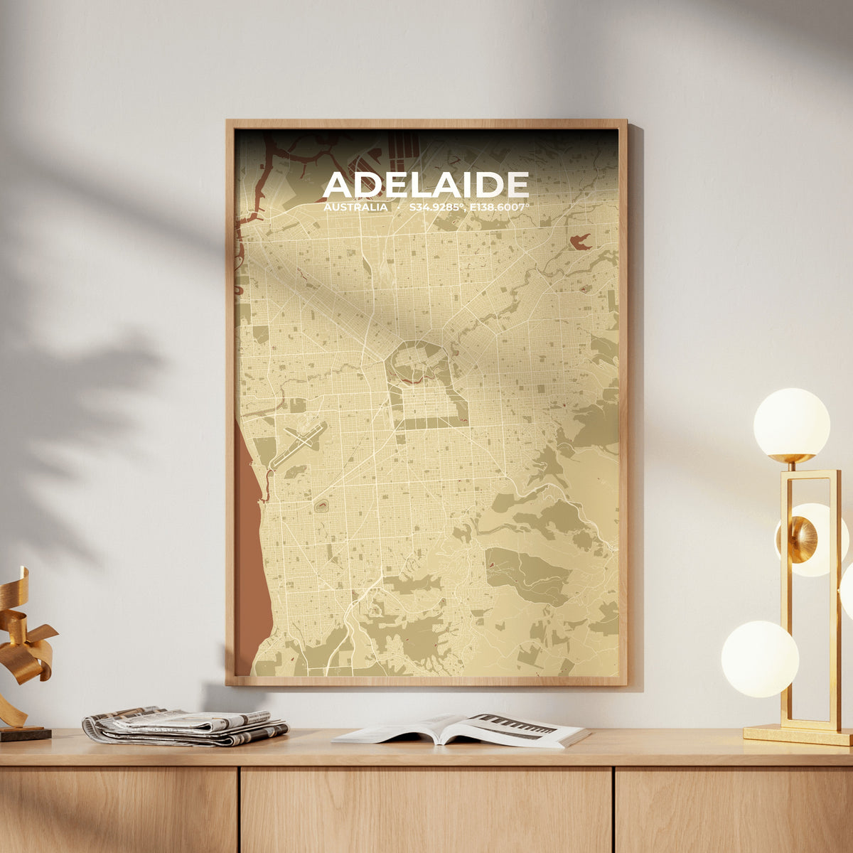 Adelaide Ember Map Poster