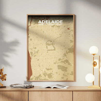 Adelaide Ember Map Poster