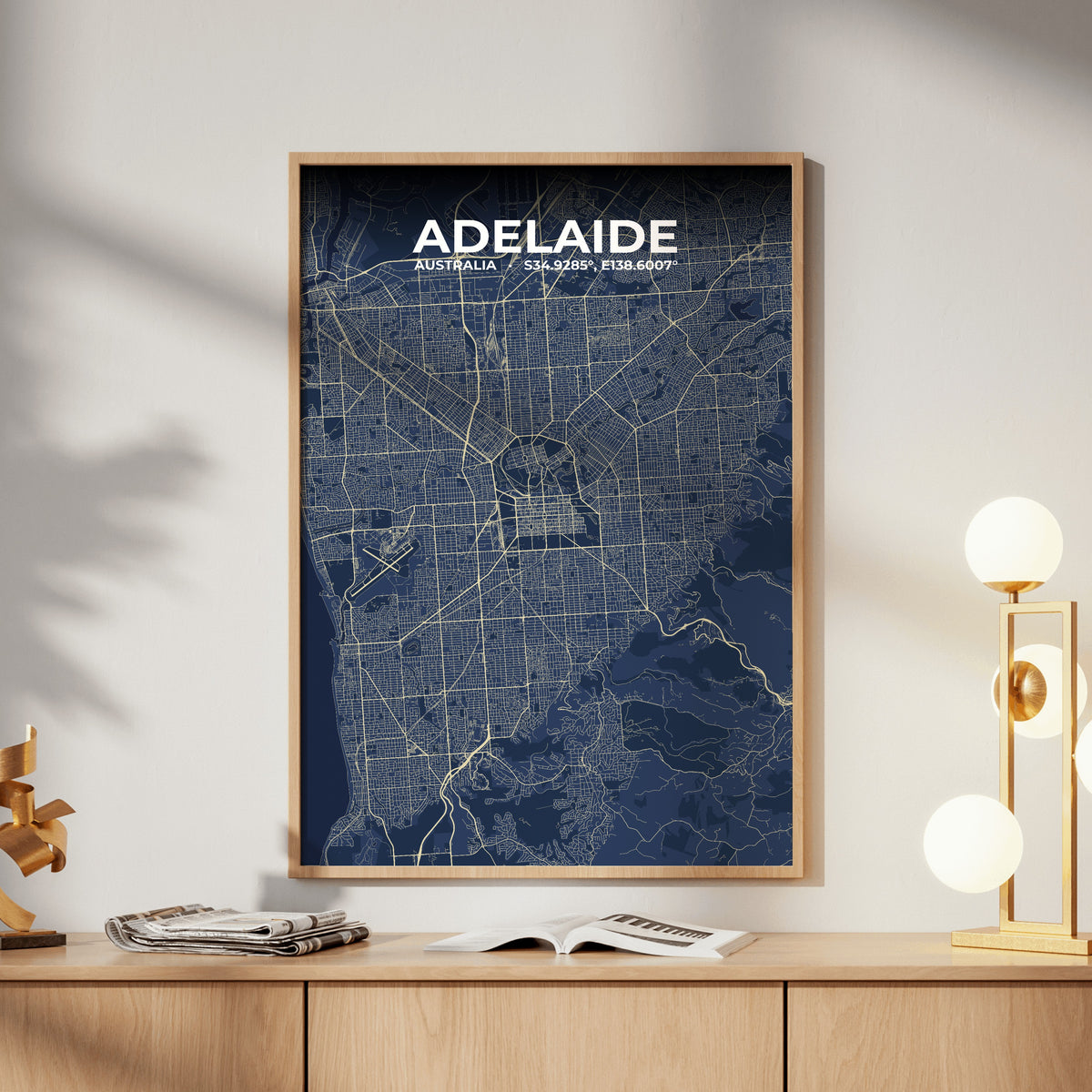 Adelaide Anchor Map Poster