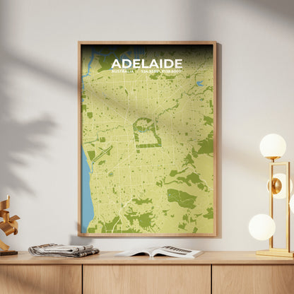 Adelaide Fern Map Poster