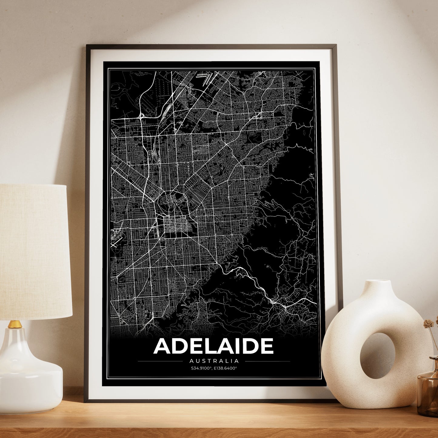 Adelaide Modern Map Poster