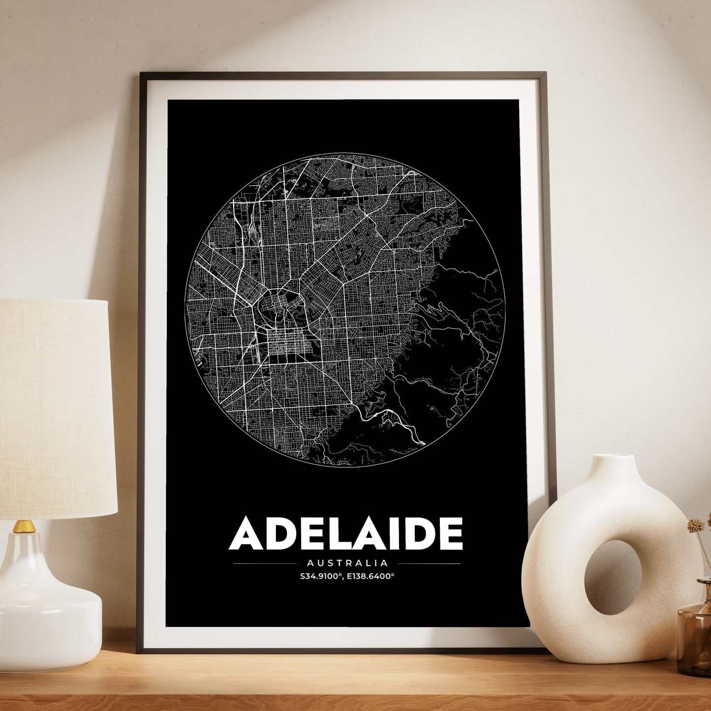 Adelaide Spot Map Poster
