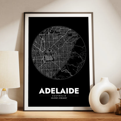 Adelaide Spot Map Poster