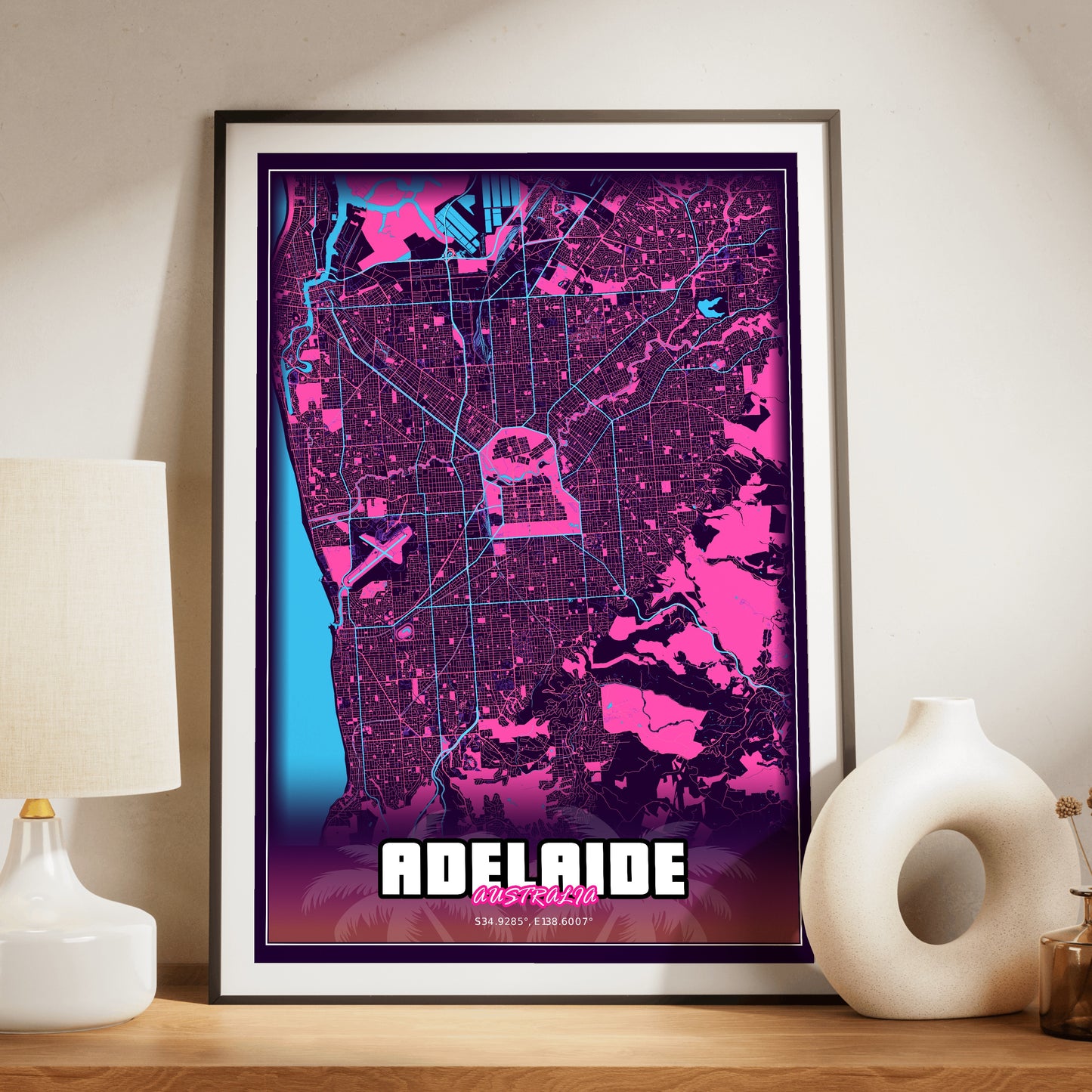 Adelaide GTA Map Poster