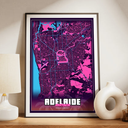 Adelaide GTA Map Poster