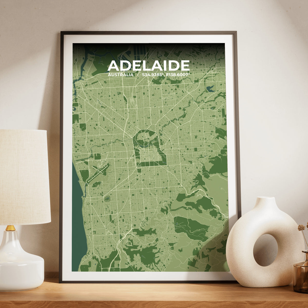 Adelaide Clay Map Poster