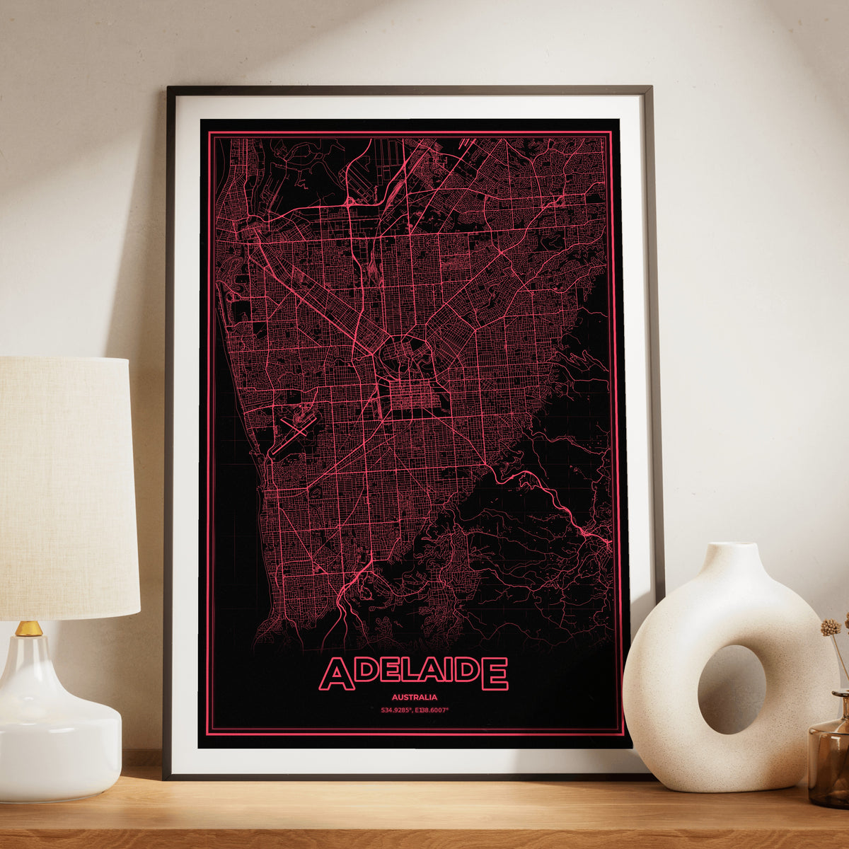 Adelaide Phosphor Map Poster - System Alert