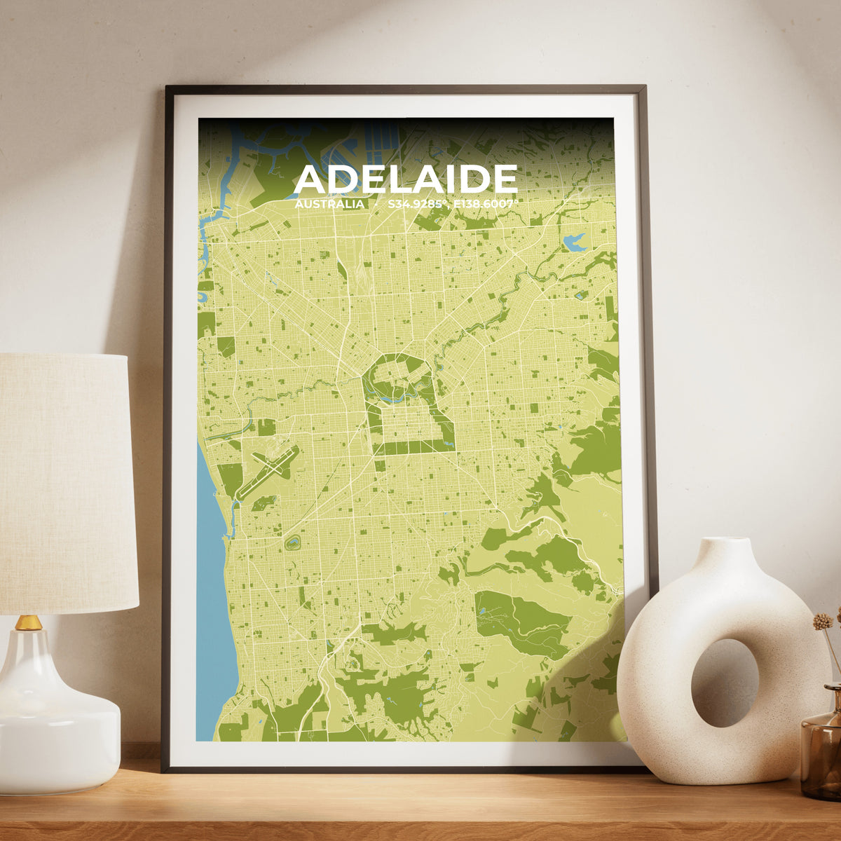 Adelaide Fern Map Poster