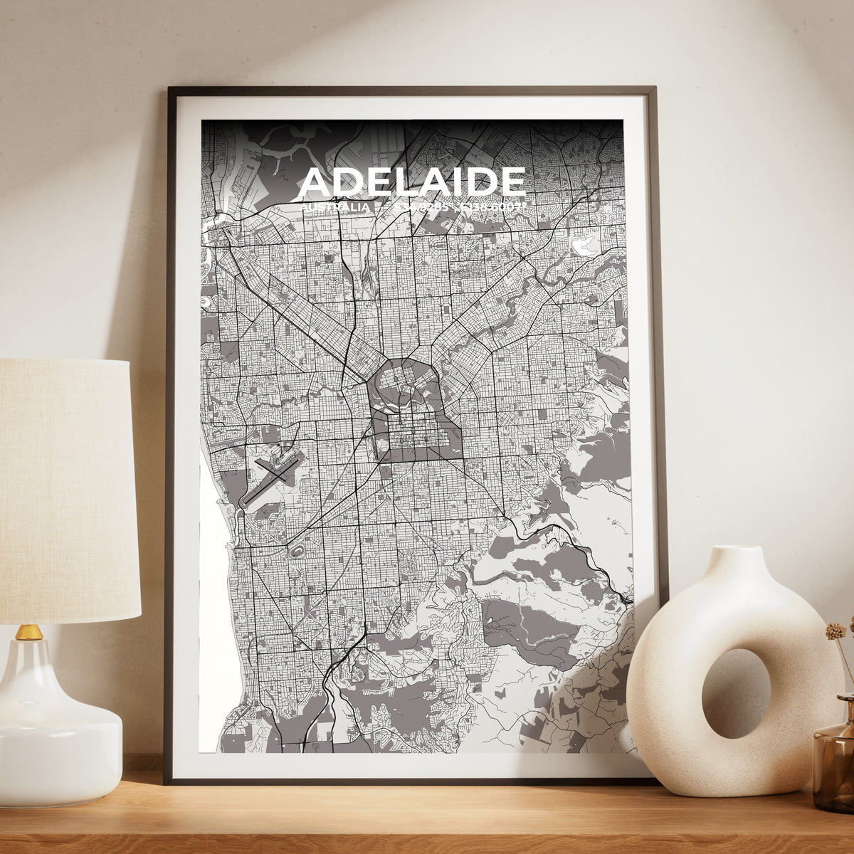 Adelaide Ash Map Poster