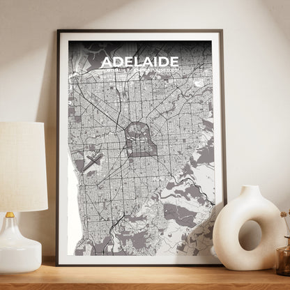Adelaide Ash Map Poster