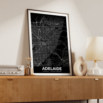 Adelaide Elegant Map Poster