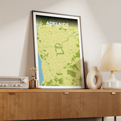 Adelaide Fern Map Poster