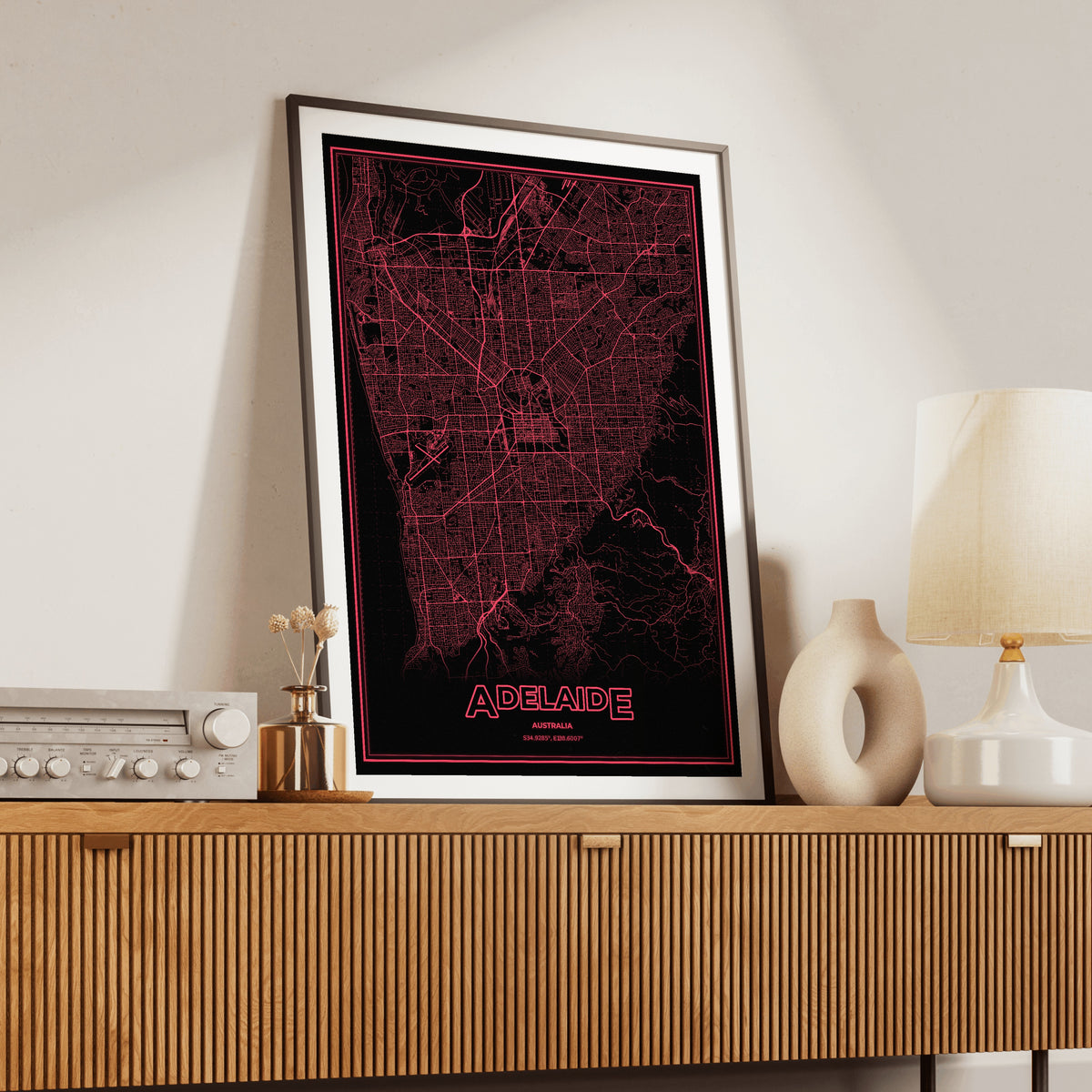 Adelaide Phosphor Map Poster - System Alert