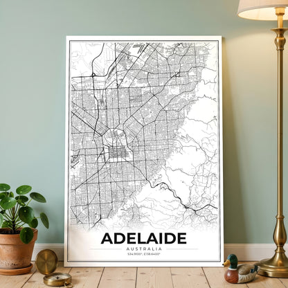 Adelaide Modern Map Poster