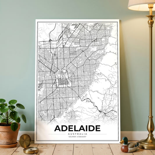 Adelaide Modern Map Poster