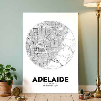 Adelaide Spot Map Poster