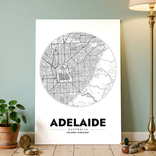 Adelaide Spot Map Poster