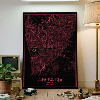 Adelaide Phosphor Map Poster - System Alert