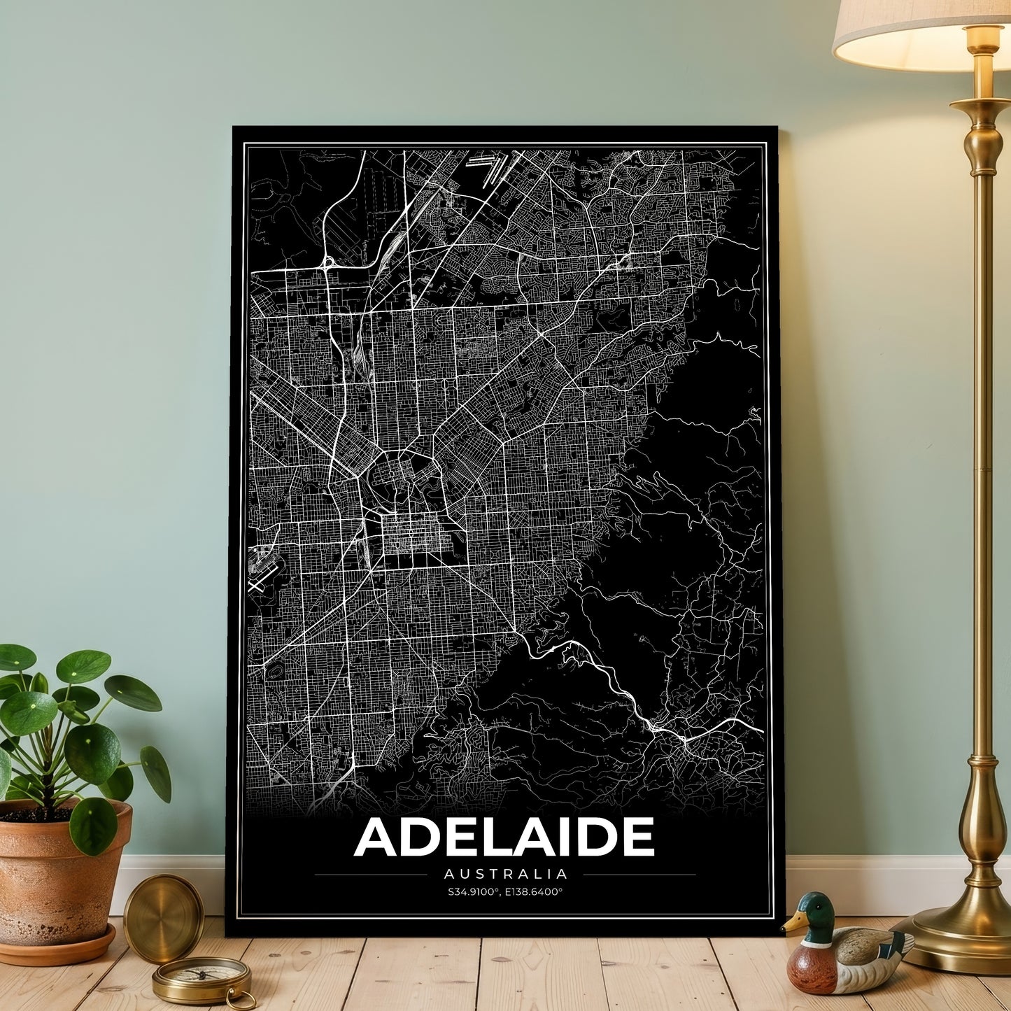 Adelaide Modern Map Poster