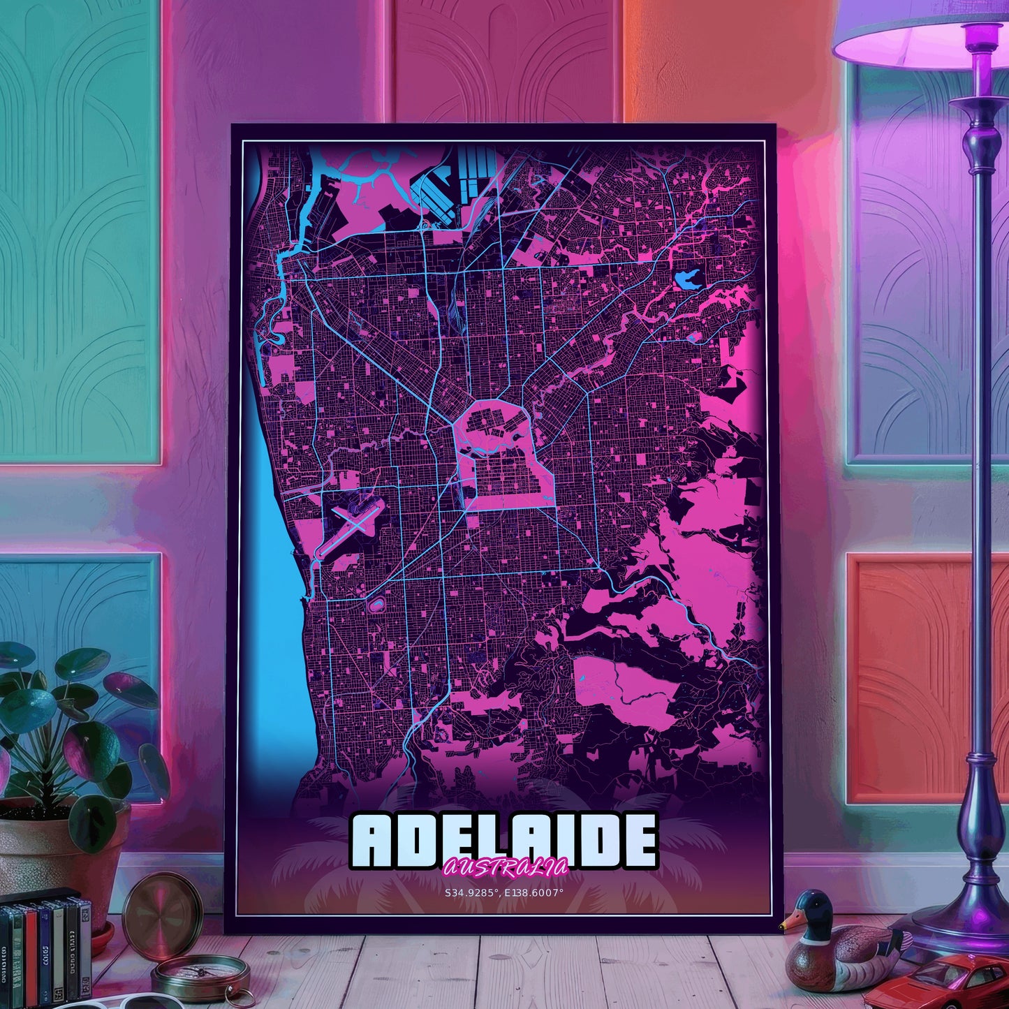 Adelaide GTA Map Poster