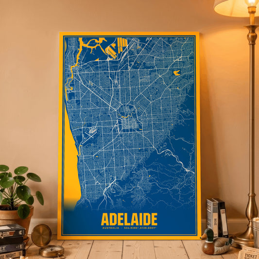 Adelaide Blockbuster Map Poster