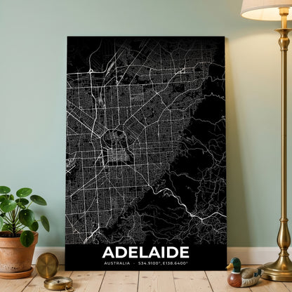 Adelaide Elegant Map Poster