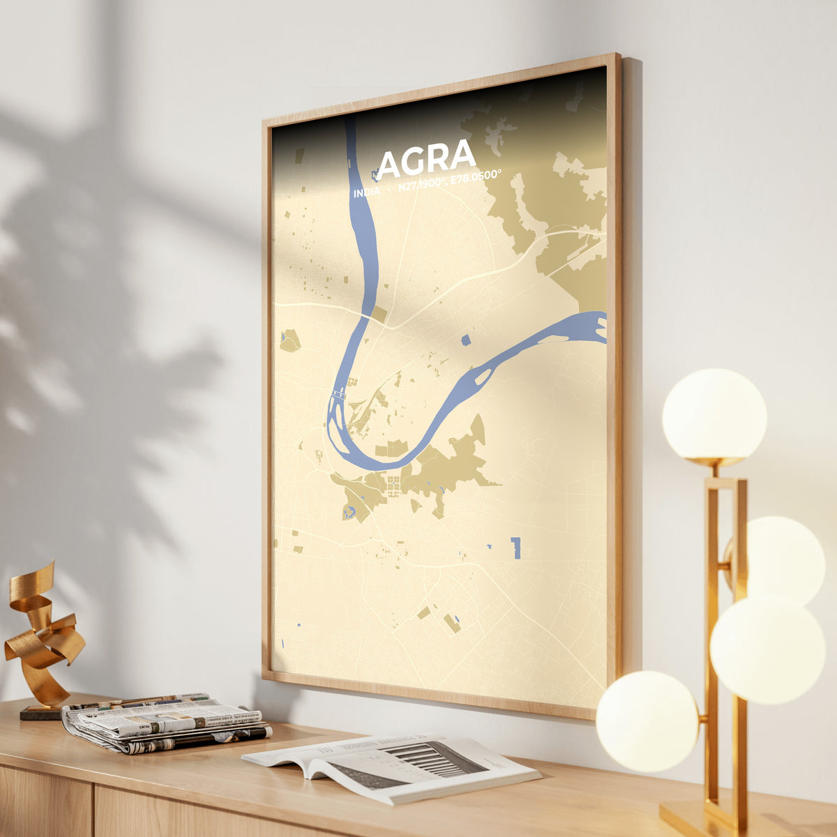 Agra Barn Map Poster