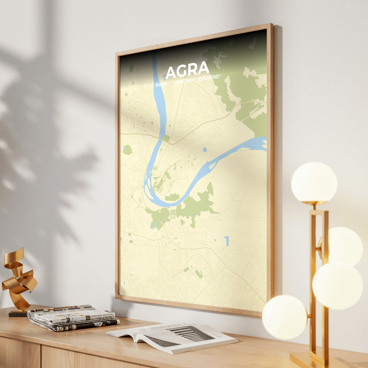 Agra Drift Map Poster