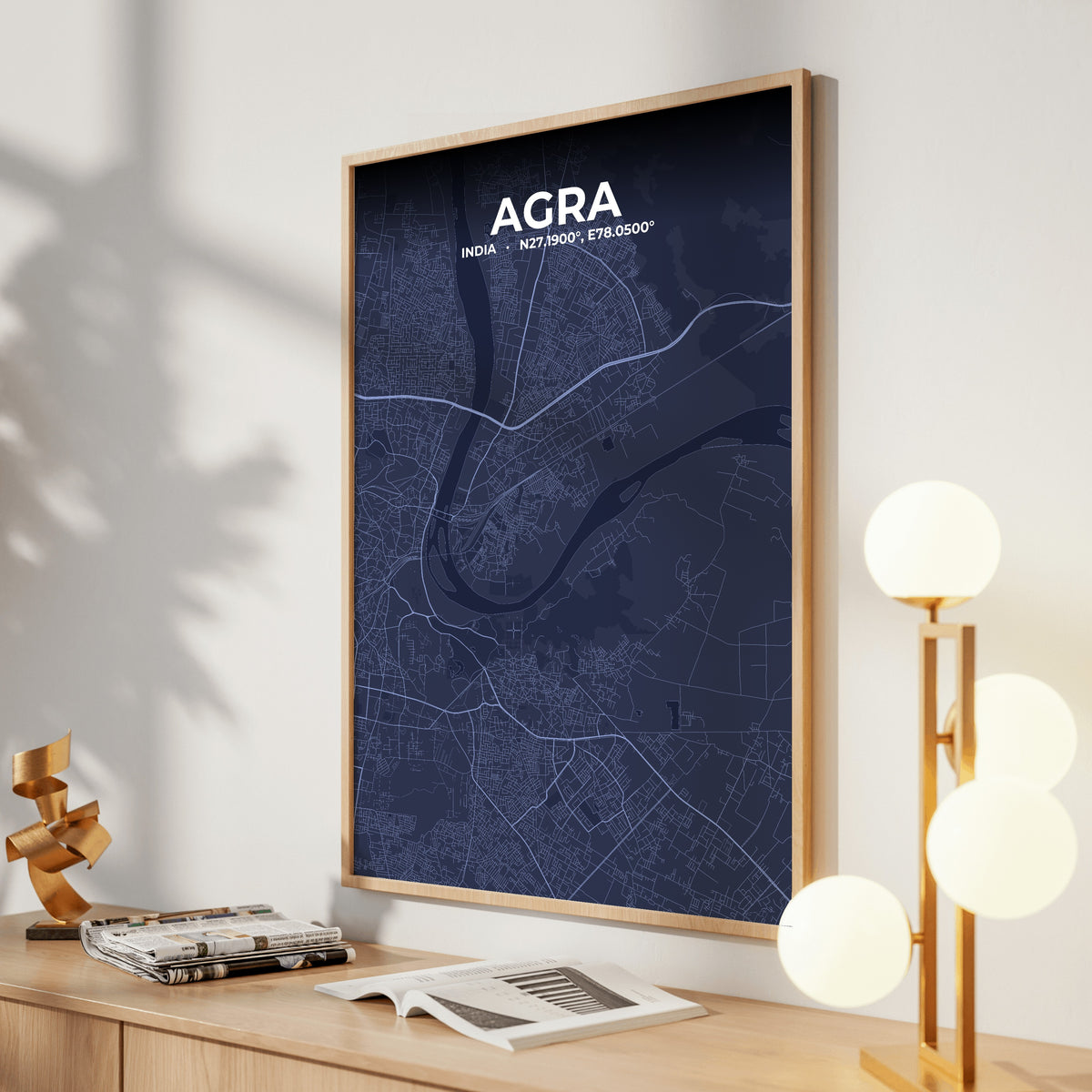 Agra Tide Map Poster