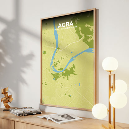 Agra Fern Map Poster