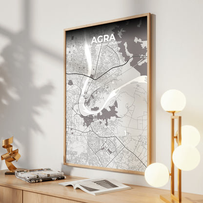 Agra Ash Map Poster