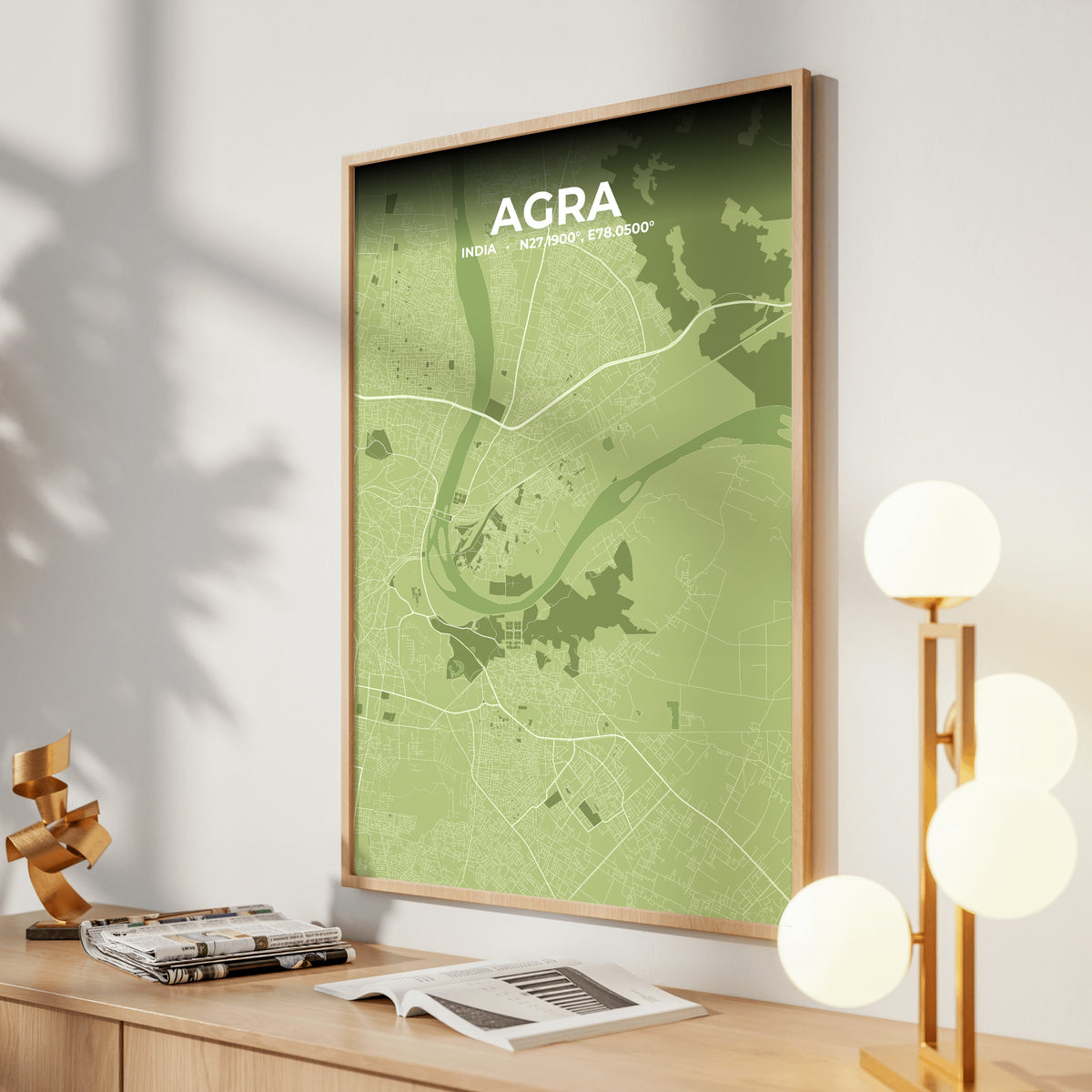 Agra Grove Map Poster