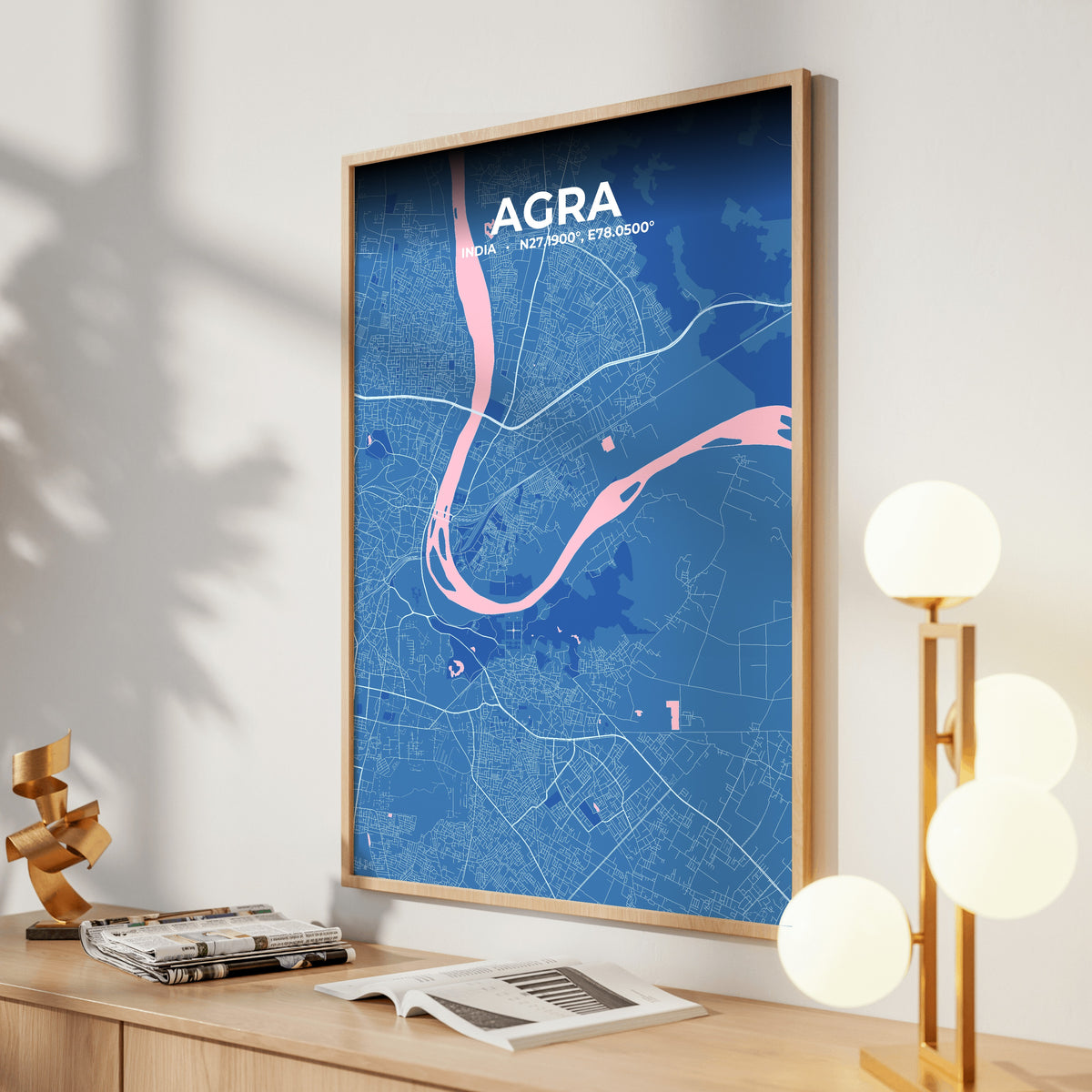 Agra Candy Map Poster
