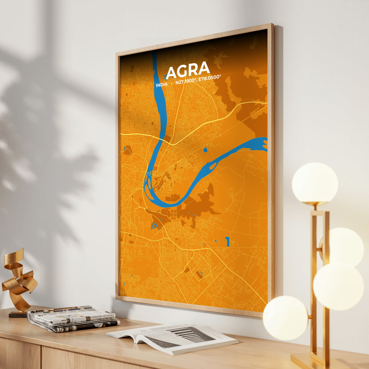 Agra Scorch Map Poster