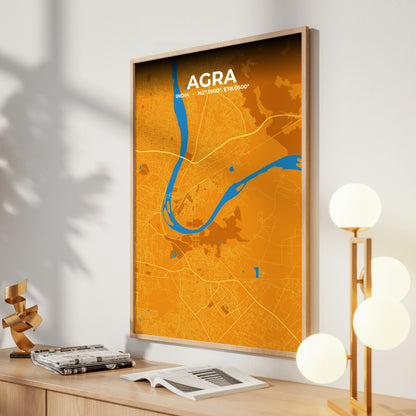 Agra Scorch Map Poster