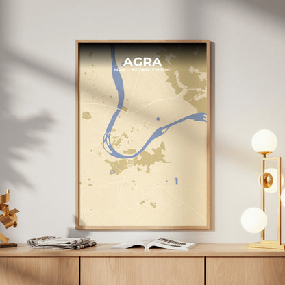 Agra Barn Map Poster