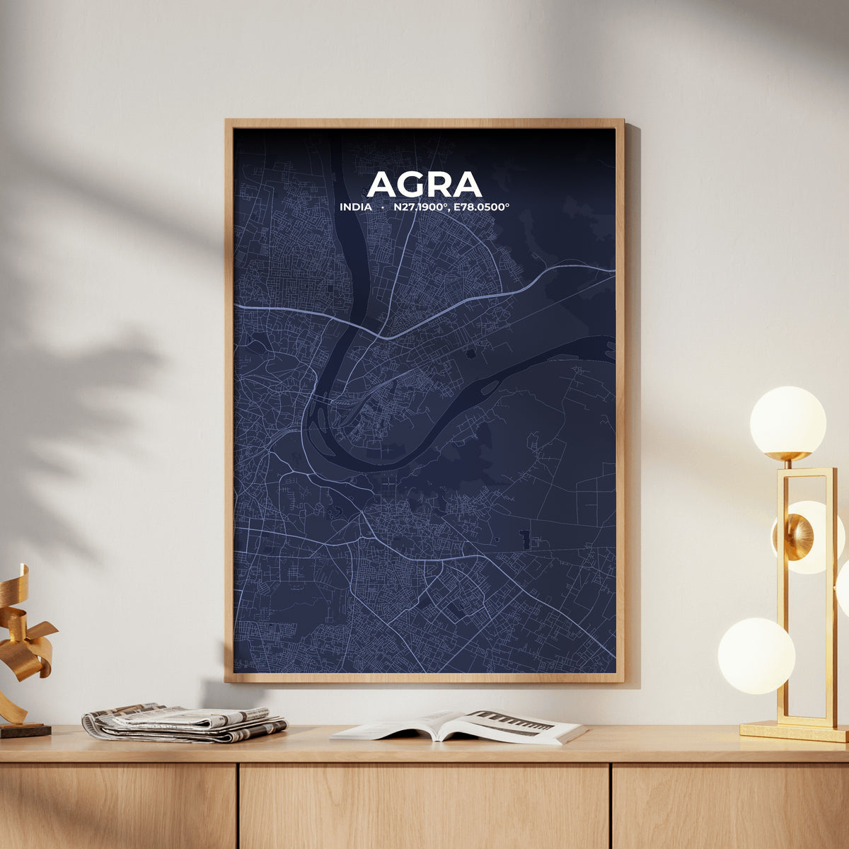 Agra Tide Map Poster