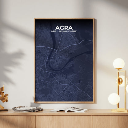 Agra Tide Map Poster