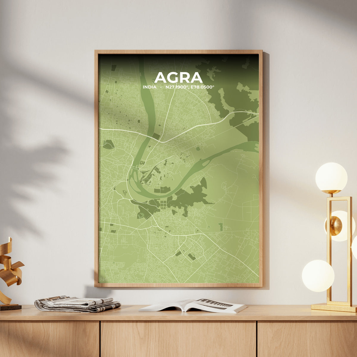 Agra Grove Map Poster