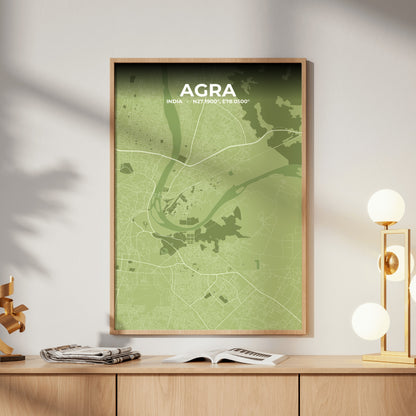 Agra Grove Map Poster