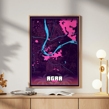 Agra GTA Map Poster