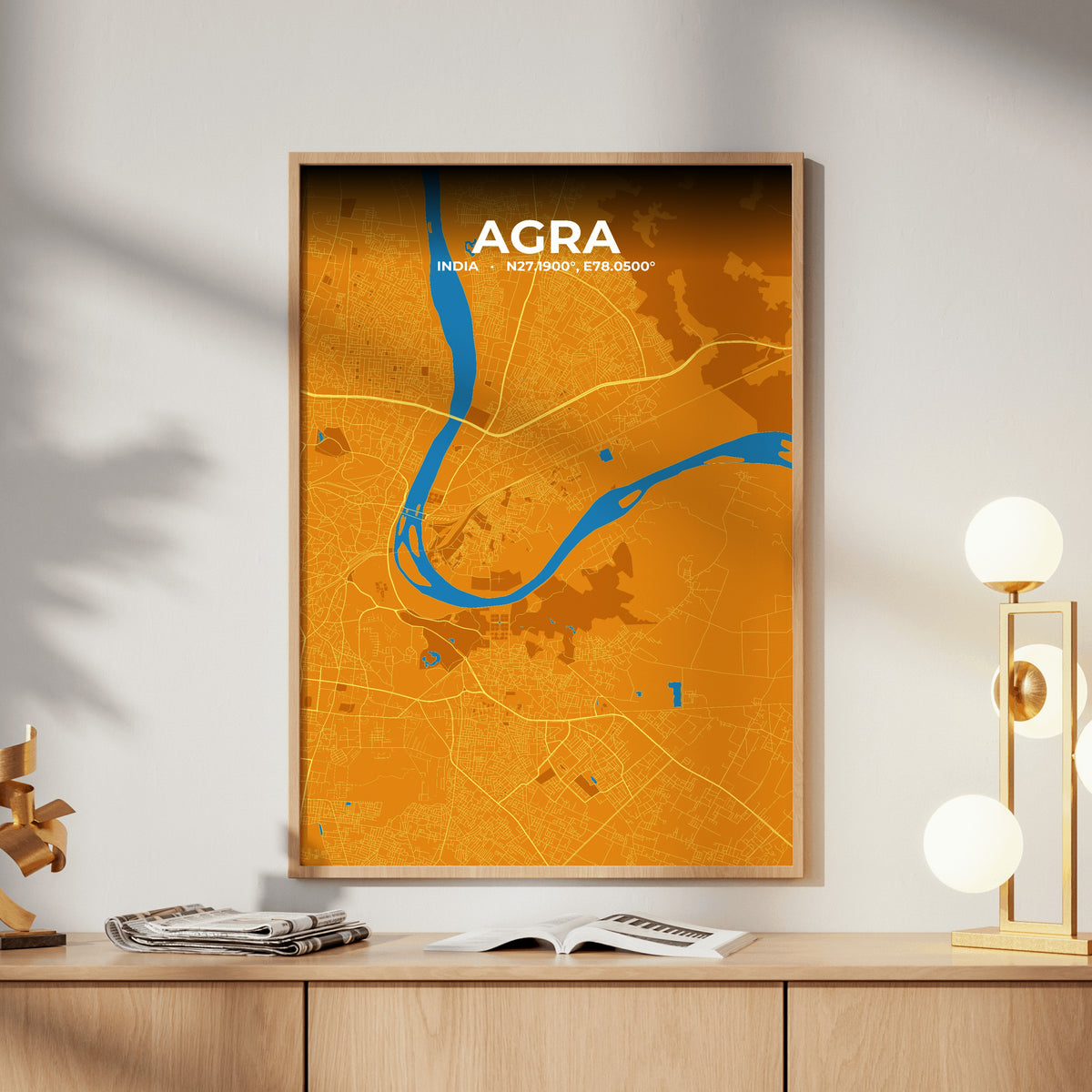 Agra Scorch Map Poster