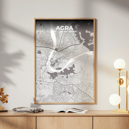 Agra Ash Map Poster