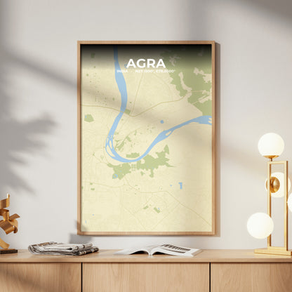 Agra Drift Map Poster