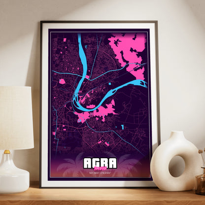 Agra GTA Map Poster