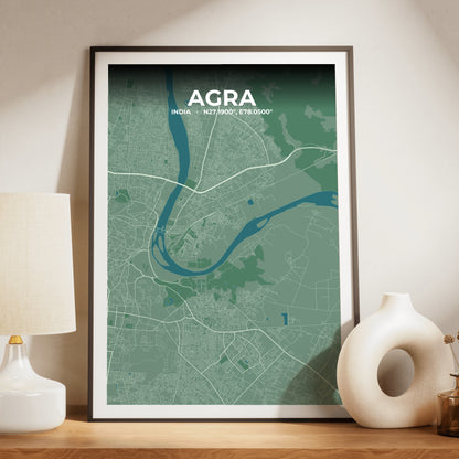 Agra Mist Map Poster