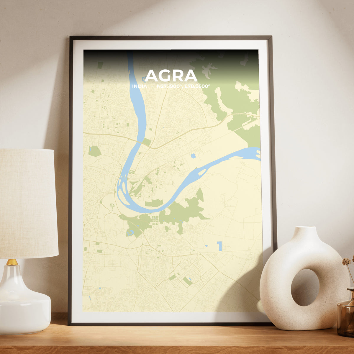 Agra Drift Map Poster